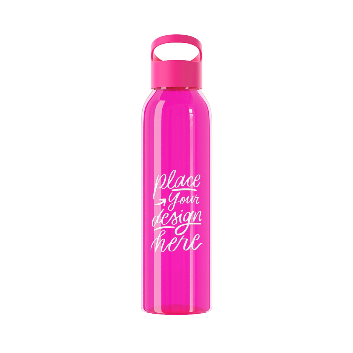 Customizable Sky Water Bottle — Clear 24oz Reusable Bottle