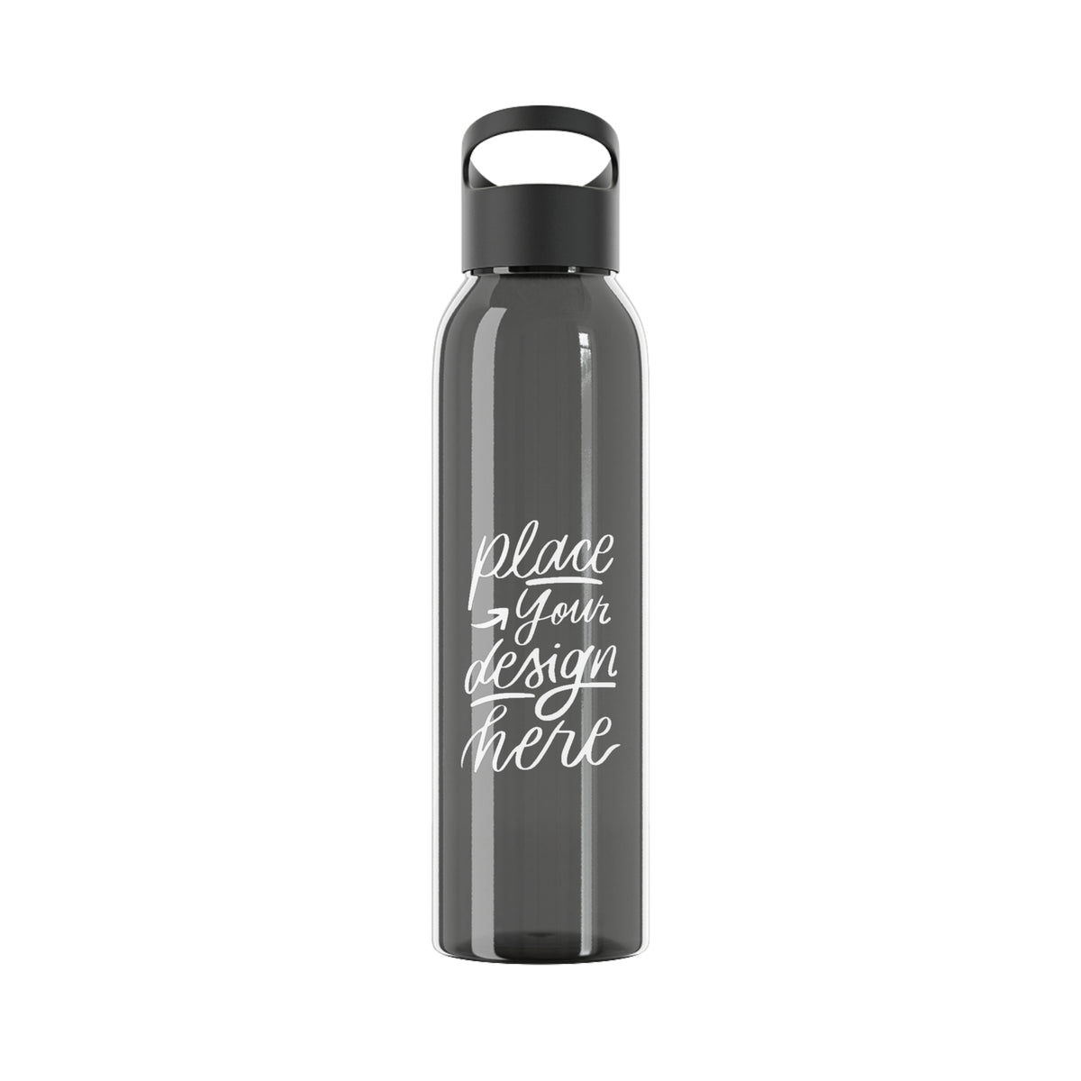 Customizable Sky Water Bottle — Clear 24oz Reusable Bottle